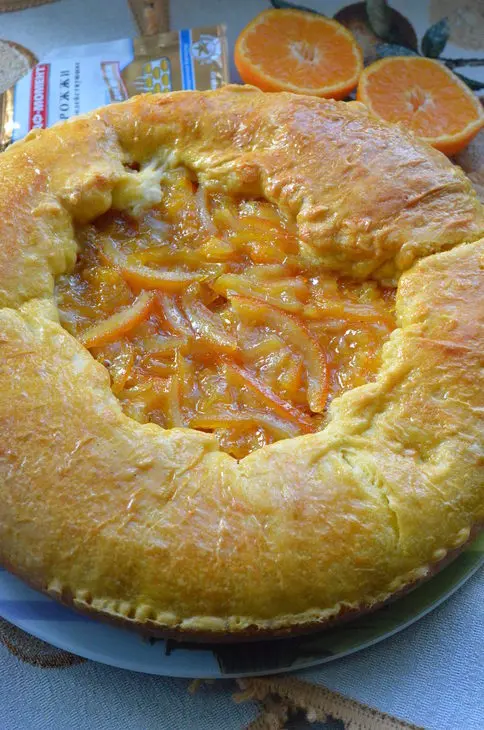 Пирог на кислом молоке с апельсиновой начинкой: шаг 8