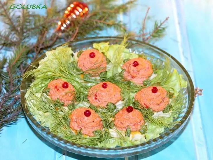 Новогодняя закуска с рисовым муссом: шаг 6