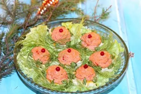 Новогодняя закуска с рисовым муссом: шаг 6