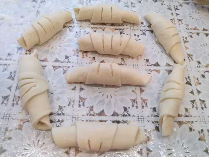 Рогалики с бананами: шаг 6