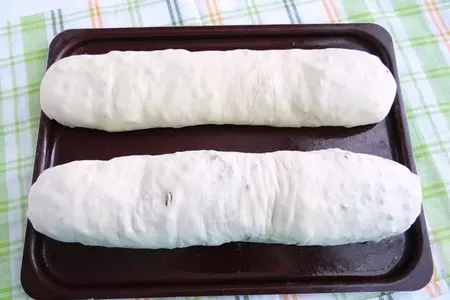 Рулет из слоеного теста с шампиньонами, гречкой и карбонадом: шаг 14