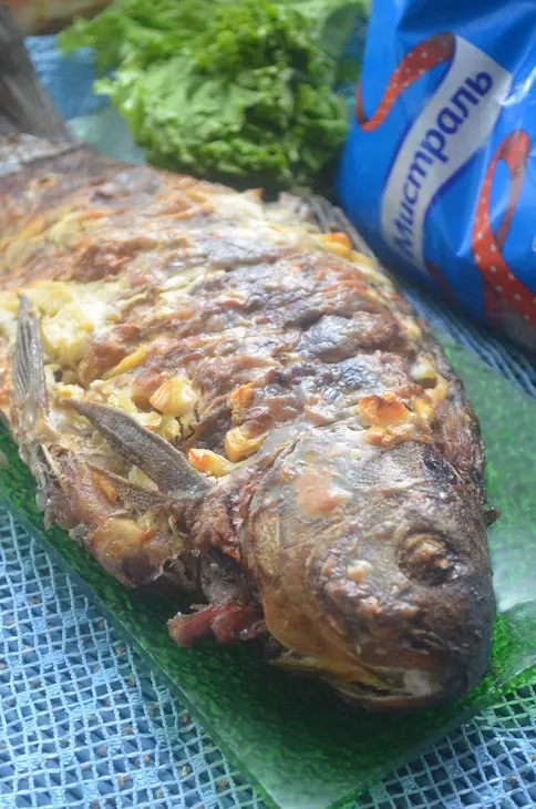 Карась с гречкой в духовке: шаг 6