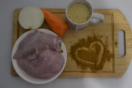 Запеченный рис с курицей в горшочках: шаг 2