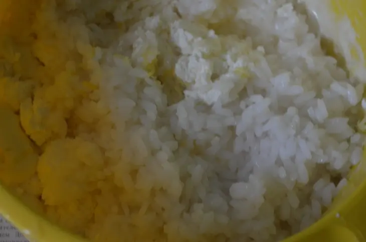 Творожная запеканка с рисом и лимонной цедрой: шаг 4