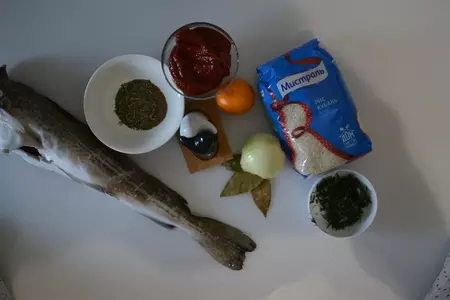 Запеченная треска с рисом: шаг 1
