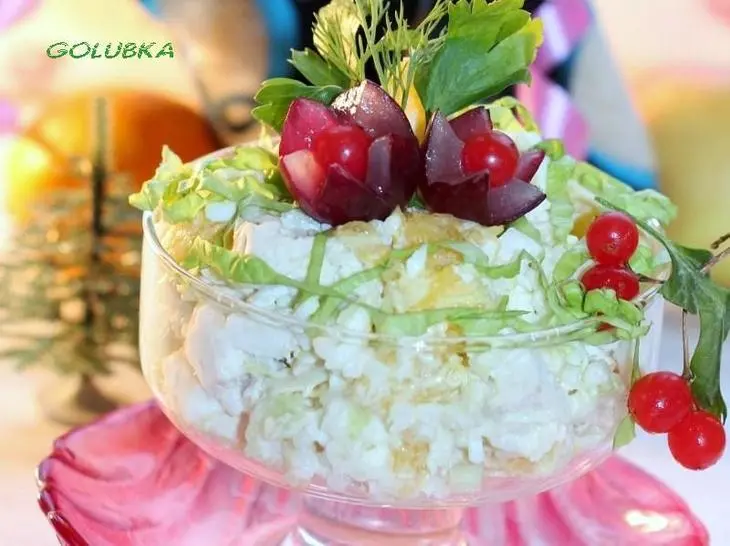 Куриный салат с сельдереем, рисом и фруктами: шаг 8