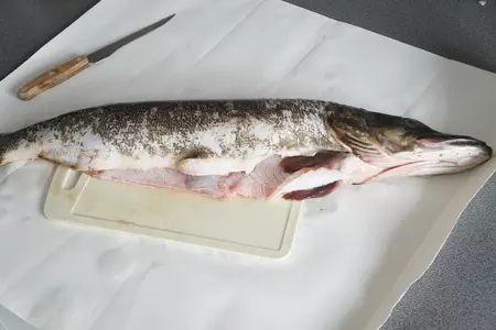 Фаршированная гречкой и грибами щука: шаг 2