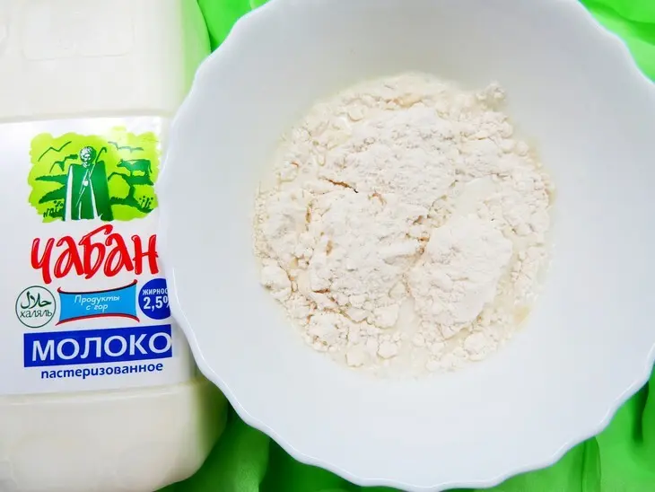 Арабские блинчики с персиками и творожной начинкой: шаг 3