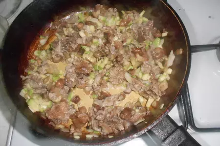 Филлини, фаршированные овощами и грибами: шаг 4