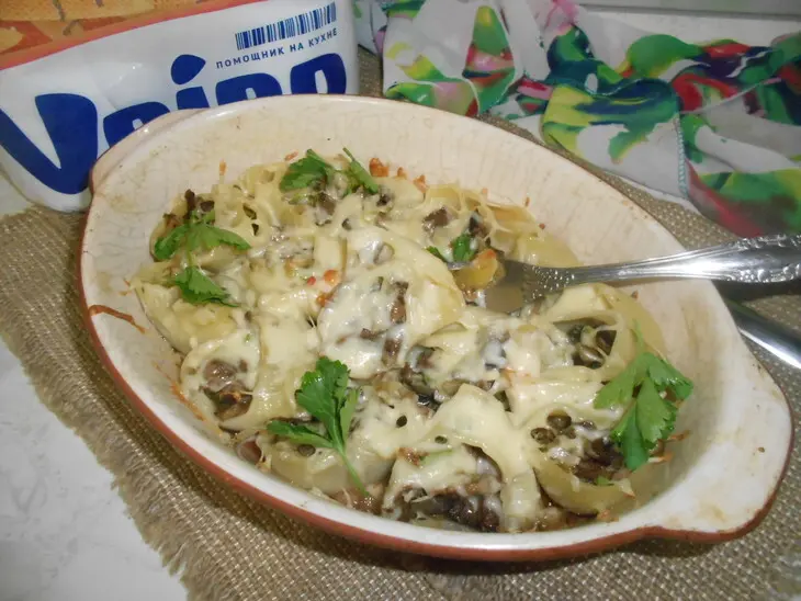 Филлини, фаршированные овощами и грибами: шаг 9