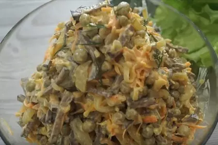 Печеночный салат - вкуснейший салат из печени: шаг 4