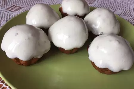 Пасхальные мини-куличики с творогом и изюмом: шаг 9