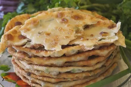 Быстрые лепешки с зеленым луком: шаг 4
