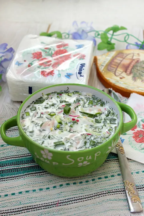 Окрошка на сметане и минералке: шаг 7
