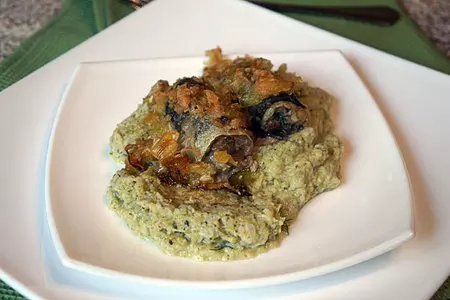 Рулетики из минтая с мясным фаршем: шаг 9