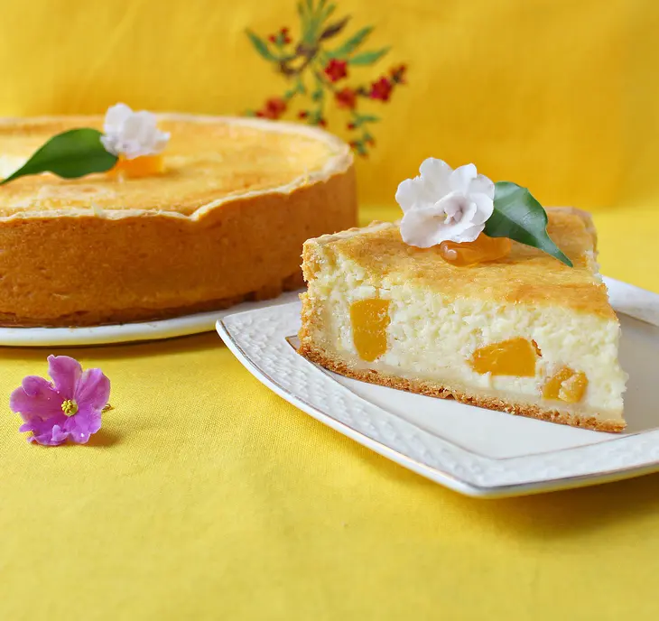 Нежнейший творожный пирог с персиками "светланка": шаг 6