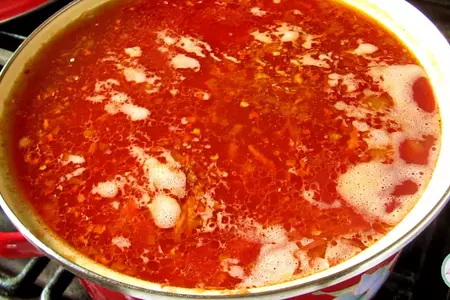 Настоящий красный борщ с фасолью. классический рецепт.: шаг 8