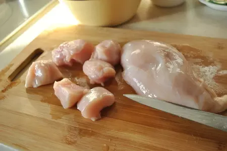 Сочный шашлык из куриных грудок в горчичном маринаде: шаг 1