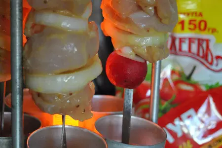 Сочный шашлык из куриных грудок в горчичном маринаде: шаг 4