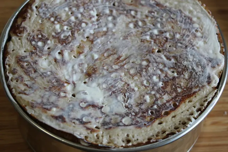 Блинно-мясной торт с соусом "бешамель": шаг 14