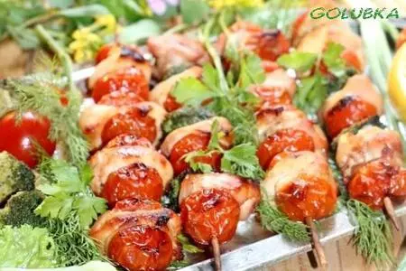 Шашлык "румяный" с курицей и овощами: шаг 4