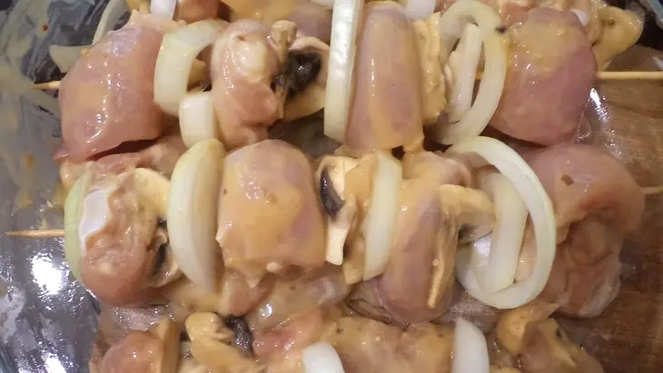 Куриные шашлыки с грибами по махеевски!: шаг 4