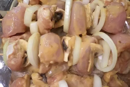 Куриные шашлыки с грибами по махеевски!: шаг 4