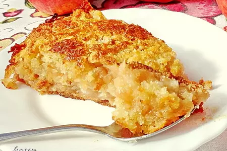 Ленивый яблочный пирог с манной крупой: шаг 9