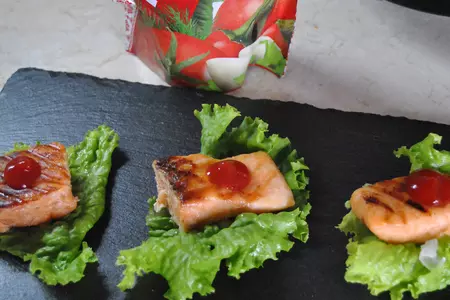 Канапе из форели-гриль с коралловым гребешком: шаг 3
