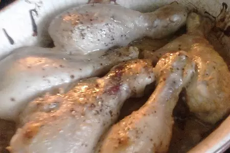 Куриные ножки в чесночном маринаде с нектаринами -гриль: шаг 3