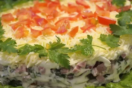 Потрясающе вкусный салат торт. весь секрет в заправке!: шаг 2
