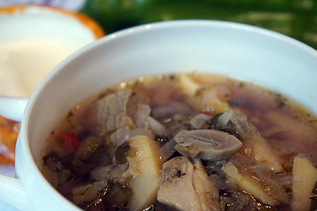 Суп овощной с шампиньонами и щавелем: шаг 9