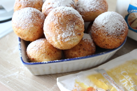 Лучший рецепт творожных пончиков с малиновым джемом  «махеевъ»: шаг 10