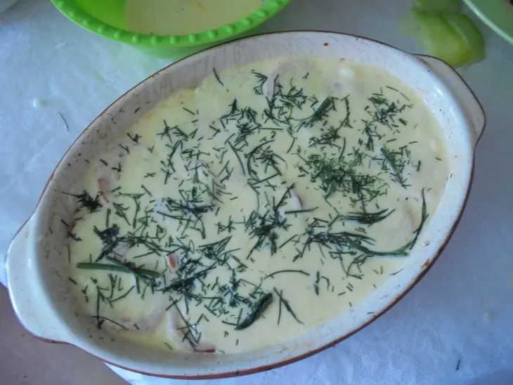 Лучший рецепт кабачковой запеканки с мясным фаршем и томатным кетчупом тм махеев: шаг 8