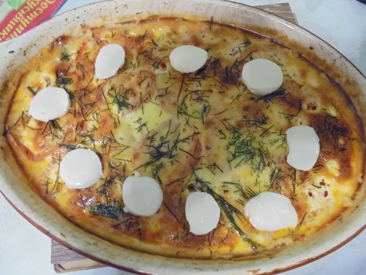 Лучший рецепт кабачковой запеканки с мясным фаршем и томатным кетчупом тм махеев: шаг 9