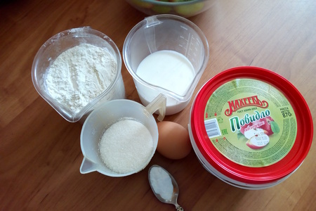 Лучший рецепт простого кекса на кефире с яблочным повидлом "махеевъ": шаг 1