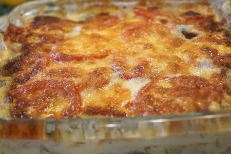 Минтай с помидорами и сыром. вкусный и легкий ужин за 40 минут!: шаг 4