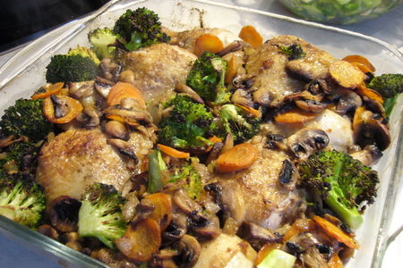 Курица с грибами и брокколи в сливочном соусе: шаг 8
