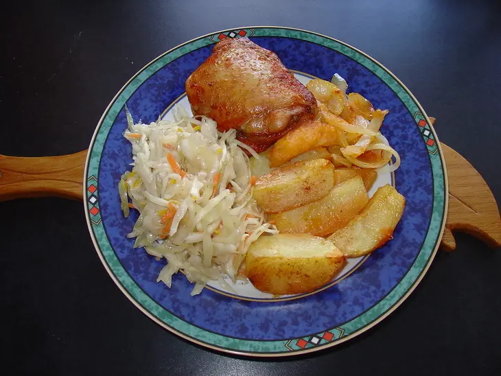 Картофель и курочка, запечённые в духовке.: шаг 6