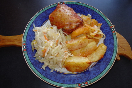 Картофель и курочка, запечённые в духовке.: шаг 6
