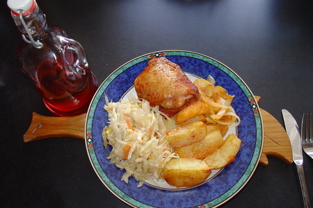 Картофель и курочка, запечённые в духовке.: шаг 7