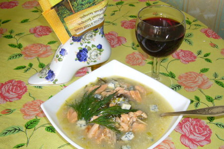 Суп рыбный густой с морской капустой и сыром: шаг 7
