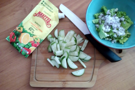 Лучший рецепт салата с дыней, заправленного майонезом с соком лимона "махеевъ": шаг 2