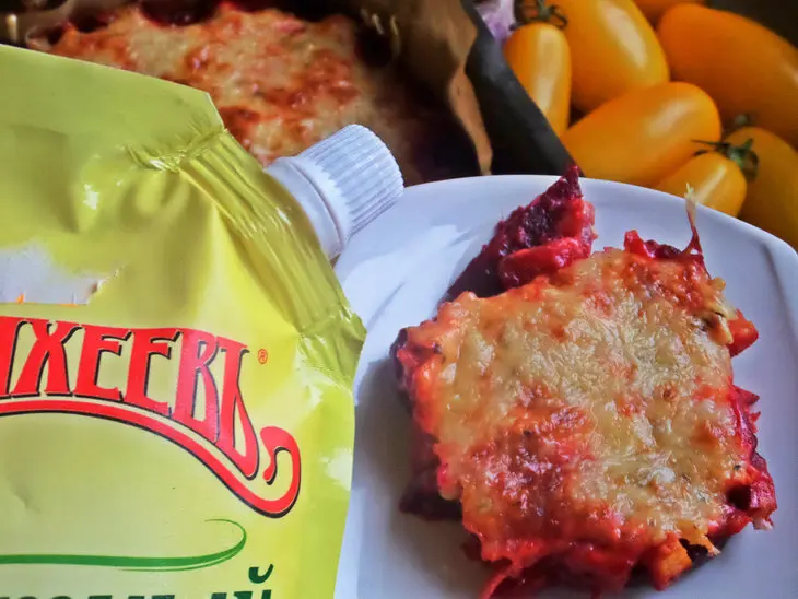 Лучший рецепт свёклы под сырной корочкой с майонезом "махеевъ": шаг 9