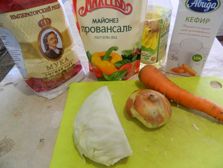 Лучший рецепт капустного пирога с майонезом "махеевъ": шаг 1