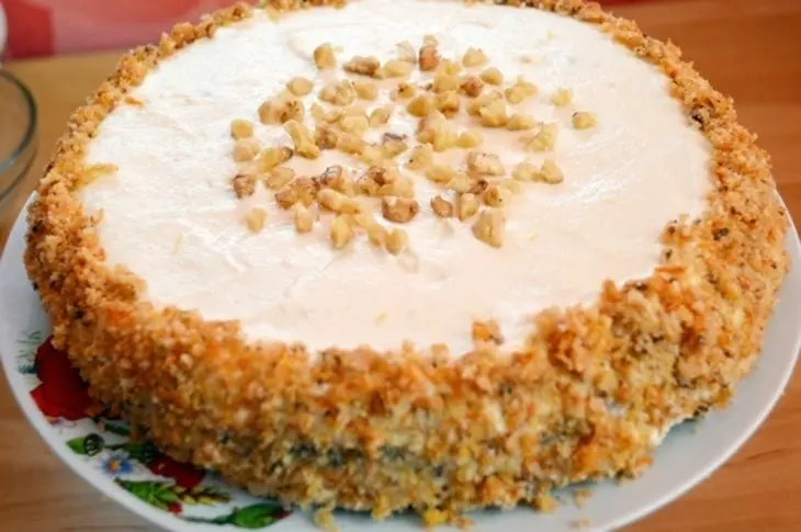 Морковный торт с орехами – самый лучший рецепт: шаг 1