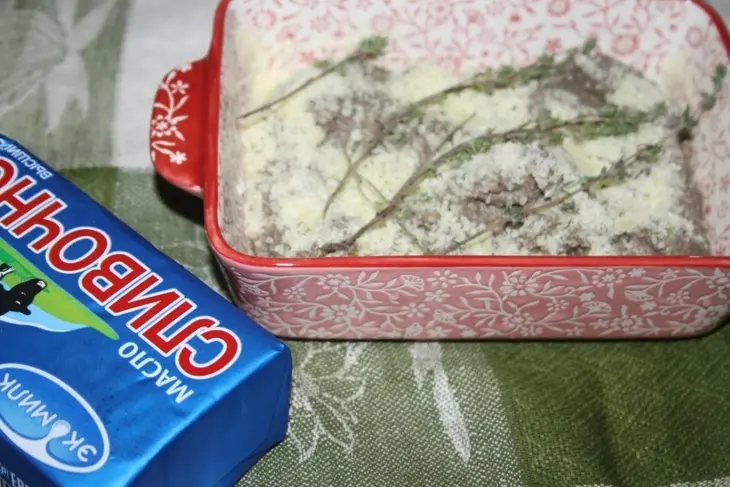 Икра из шампиньонов под пармезановой корочкой: шаг 7