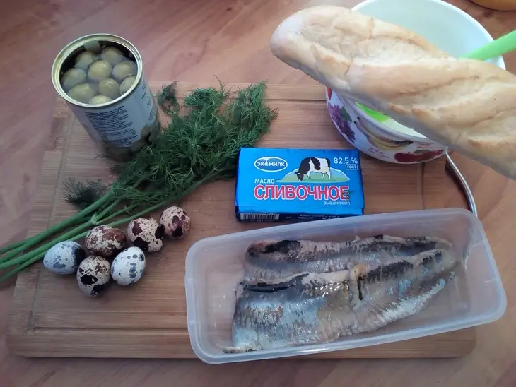 Закуска "вкусный бутерброд": шаг 1
