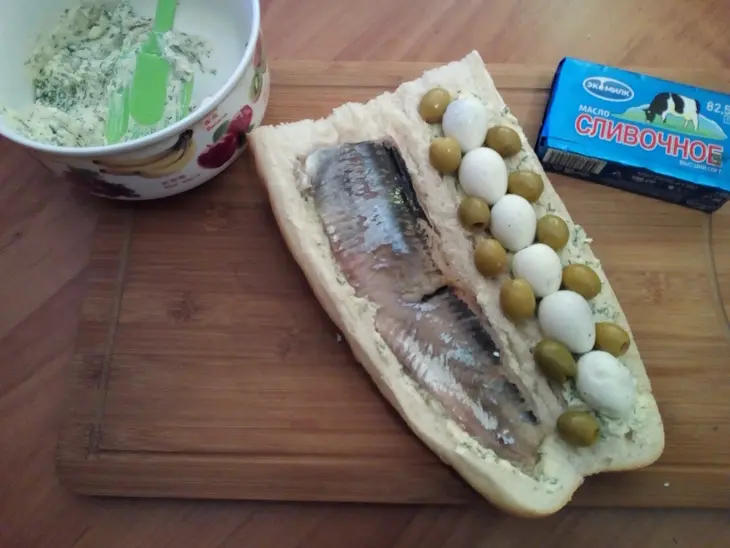 Закуска "вкусный бутерброд": шаг 5