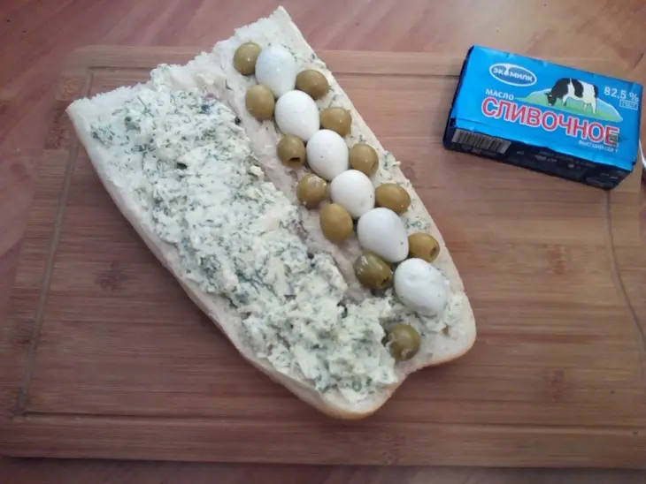 Закуска "вкусный бутерброд": шаг 6